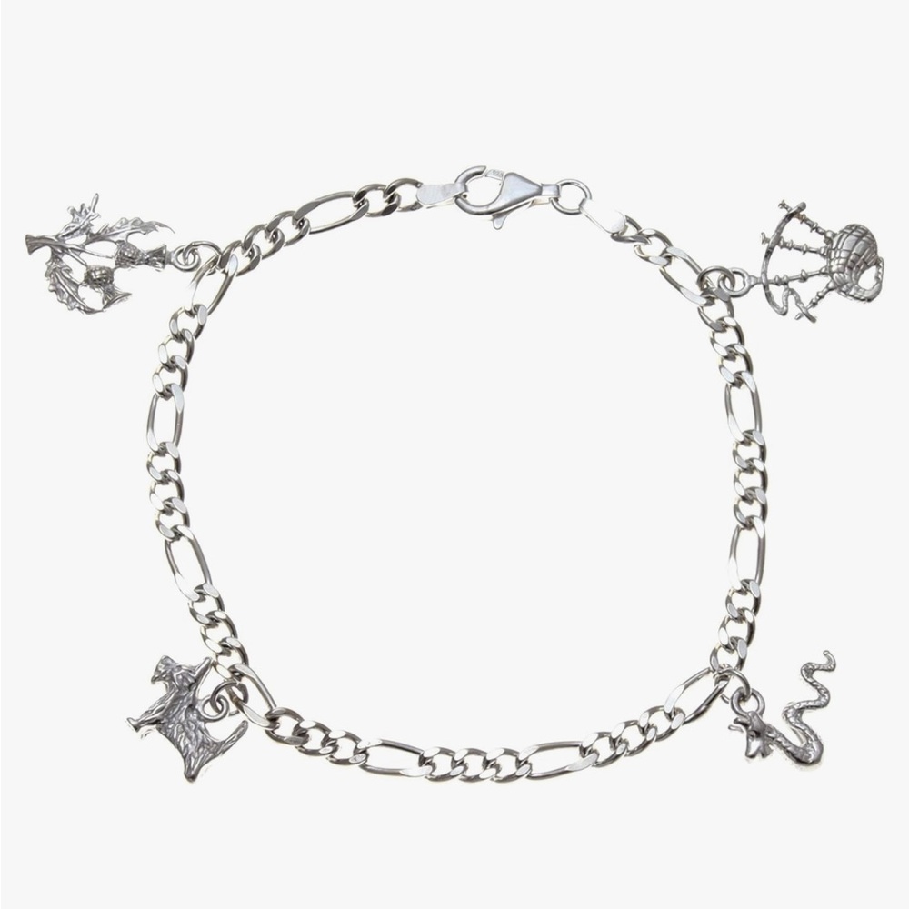 NWOT‎ Alexander Castle Sterling Silver Scottish Charm Bracelet 🏰